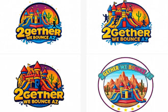 design a bounce house logo for your company