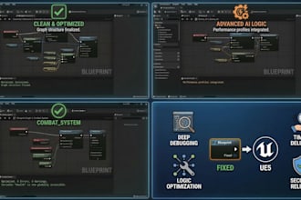 debug,fix,edit and optimize blueprint and cpp code in ue5