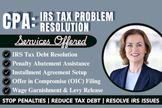 resolve irs issues, irs tax problems, tax debt and help reduce irs penalties