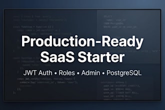 build a saas starter template with auth and admin panel