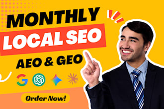 do local, off page, GEO, aeo, SEO backlinks of website for ai search in monthly