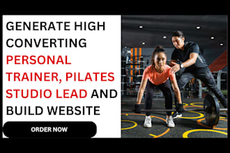 generate gym personal trainer yoga pilates studio lead and build website