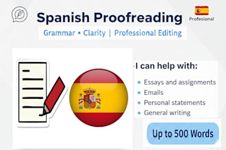 proofread and correct your spanish texts professionally