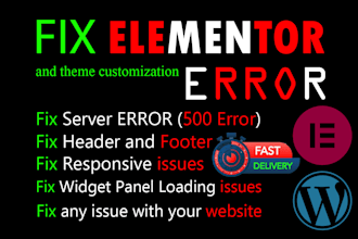 fix wordpress elementor and theme customization errors