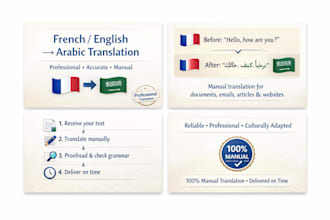 do high quality arabic to french translation