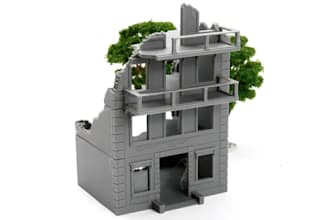 make 3d ruins terrain building, printable miniature, wargaming terrain,for print