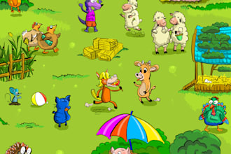 create detailed hidden object illustrations for books, games