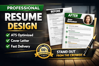 modern ats friendly resume and CV in canva