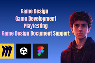 help you with unity, game design and gdd support
