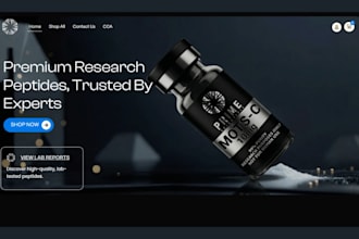 build research peptide website supplement website nutraceutical website biotech