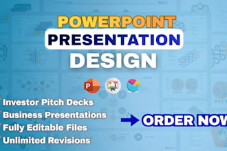 design professional powerpoint presentation slides and investor pitch decks