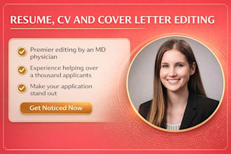 write edit and create a professional resume or CV from scratch