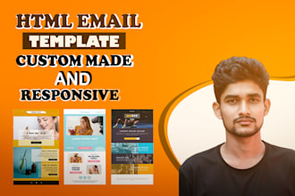 design or code responsive HTML email template and newsletter