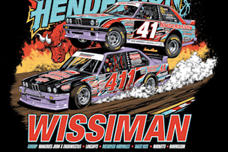 design custom racing t shirt logo for car, bike and motorsport brand