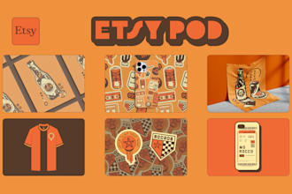 design etsy print on demand tshirt, product to sell