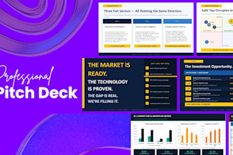 design a professional powerpoint pitch deck for any business
