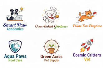 design cute kawaii stickers, animals foods cartoon character