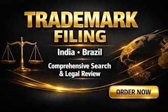 file trademark in india, brazil with comprehensive search and legal review