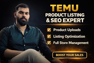 upload products and optimize temu listings with SEO