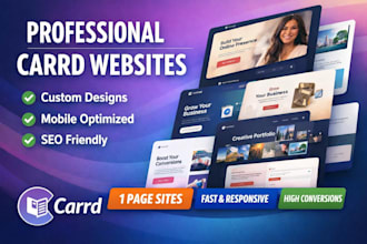 design carrd website design card website design and redesign carrd landing page
