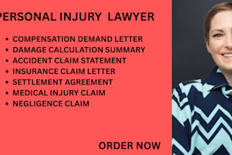 handle accident claims,medical injury cases, settlements and compensation claims
