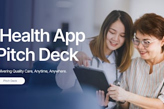 design health app pitch deck for fitness tech startup investors deck