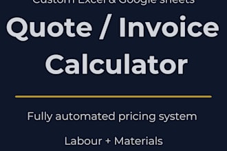 create a service quote and invoice system in excel
