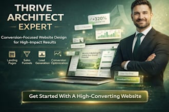 design high converting thrive architect landing pages and sales funnels