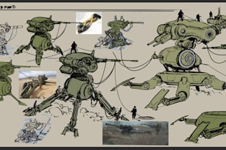 create cinematic environments and vehicle designs