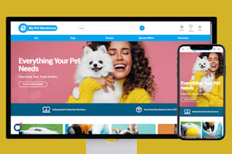 build high converting pet shopify store for dog, cat, food and grooming product