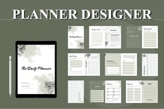 do a customized PDF design, digital and printable planners on canva or PDF