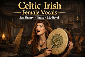 record female celtic irish folk vocals for sea shanty pirate and medieval songs
