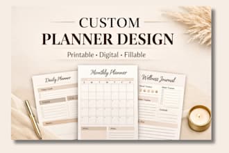 create aesthetic planner and journal designs