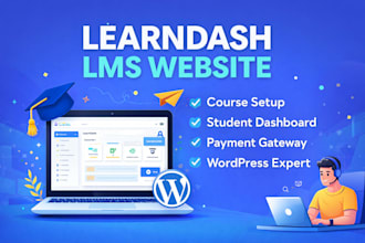 build learndash lms website or tutor lms elearning platform on wordpress website