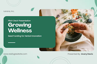 create a wellness startup pitch deck spa investment deck and detox brand deck