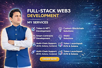develop, debug secure smart contracts, web3, dex, launchpads and defi projects