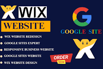 design a modern responsive wix website for your business using google site