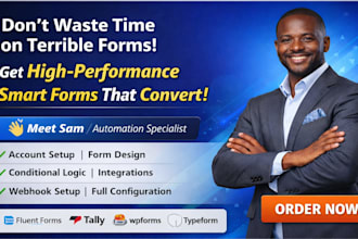 create business automation form with fluent forms wpforms typeform jotform tally