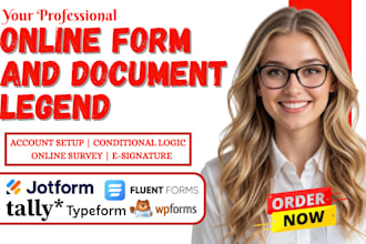 create business automation form with fluent forms wpforms typeform jotform tally