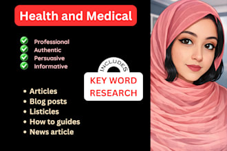 be your professional healthcare and medical article writer