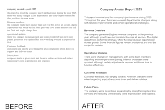 clean up and redesign your PDF or document professionally