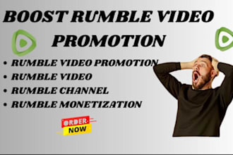 organic rumble channel growth and promotion video promotion rumble channel