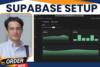 set up supabase postgresql database, authentication, storage and API integration