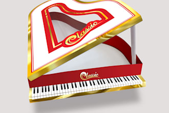 design a premium custom gift box with unique shape