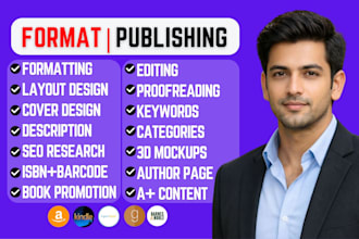 amazon kdp book formatting and publishing, paperback and kindle ebook formatting