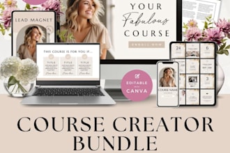 design canva online course workbook lesson slides for coaches and course creator