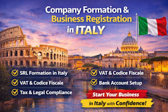 assist with company formation and business registration in italy