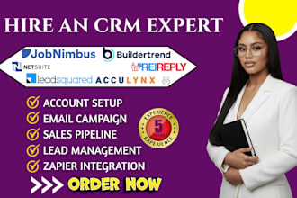 setup jobnimbus buildertrend acculynx automation leadsquared netsuite rei reply