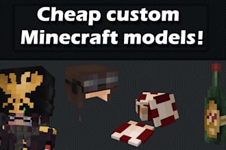 make a minecraft 3d model for you