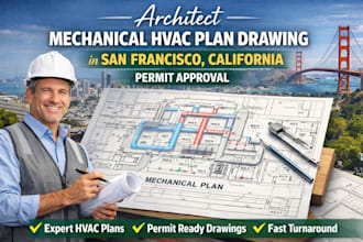architect mechanical hvac plan drawing in san francisco california permit